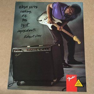 ROBERT CRAY - Fender Guitars / Amps - 1989 Print Advertisement